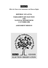 Latvia, Parliamentary Elections/Referendum, 3 October 1998: Final Report