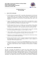 Former Yugoslav Republic of Macedonia, Parliamentary Elections, 5 July 2006: Interim Report No. 2 Former Yugoslav Republic of Macedonia, Parliamentary Elections, 5 July 2006: Interim Report No. 2