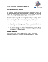 Azerbaijan, Parliamentary Elections, 6 November 2005: Media-Monitoring Report (Newspapers) Azerbaijan, Parliamentary Elections, 6 November 2005: Media-Monitoring Report (Newspapers)