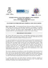 Azerbaijan, Repeat Parliamentary Elections, 7 January 2001: Preliminary Statement Azerbaijan, Repeat Parliamentary Elections, 7 January 2001: Preliminary Statement