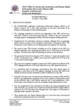 Montenegro, Referendum, 21 May 2006: Interim Report No. 2
