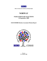 Norway, Parliamentary Elections, 14 September 2009: Final Report