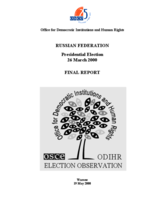 Russia, Presidential Election, 26 March 2000: Final Report