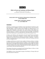 Russia, Parliamentary Elections, 19 December 1999: Needs Assessment Mission Report Russia, Parliamentary Elections, 19 December 1999: Needs Assessment Mission Report