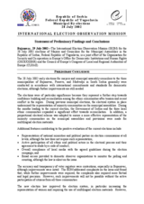 Serbia, Municipal By-elections, 28 July 2002: Preliminary Statement Serbia, Municipal By-elections, 28 July 2002: Preliminary Statement