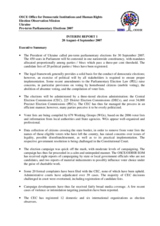 Ukraine, Early Parliamentary Elections, 30 September 2007: Interim Report No. 1 Ukraine, Early Parliamentary Elections, 30 September 2007: Interim Report No. 1