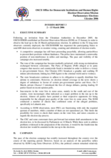 Ukraine, Parliamentary Elections, 26 March 2006: Interim Report No. 3 Ukraine, Parliamentary Elections, 26 March 2006: Interim Report No. 3