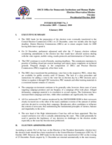 Ukraine, Presidential Election, 17 January and 7 February 2010: Interim Report No. 3 Ukraine, Presidential Election, 17 January and 7 February 2010: Interim Report No. 3