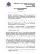 Ukraine, Presidential Election, 17 January and 7 February 2010: Post-election Interim Report No. 1 Ukraine, Presidential Election, 17 January and 7 February 2010: Post-election Interim Report No. 1