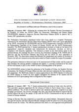 Serbia, Parliamentary Elections, 21 January 2007: Preliminary Statement Serbia, Parliamentary Elections, 21 January 2007: Preliminary Statement