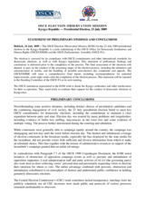 Kyrgyzstan, Presidential Election, 23 July 2009: Preliminary Statement