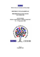 Kazakhstan, Presidential Election, 4 December 2005: Needs Assessment Mission Report