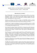 Ukraine, Parliamentary Elections, 26 March 2006: Preliminary Statement Ukraine, Parliamentary Elections, 26 March 2006: Preliminary Statement