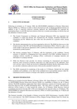 Belarus, Presidential Election, 19 March 2006: Interim Report No. 1 Belarus, Presidential Election, 19 March 2006: Interim Report No. 1