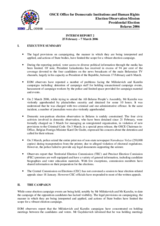 Belarus, Presidential Election, 19 March 2006: Interim Report No. 2 Belarus, Presidential Election, 19 March 2006: Interim Report No. 2