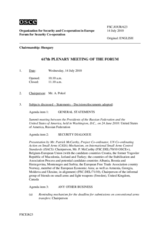 Journal of the 617th Plenary Meeting of the Forum for Security Co-operation