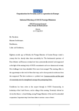 Speech by OSCE Secretary General, Marc Perrin de Brichambaut