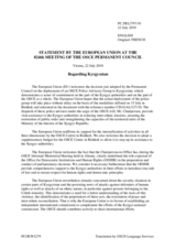 Statement by the Belgian Presidency of the Council of the European Union on Permanent Council Decision No. 948 on the supplementary budget for the OSCE Centre in Bishkek