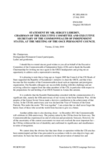 Address by the Executive Secretary of the Commonwealth of Independent States, Sergey Lebedev