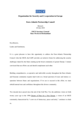 Speech by OSCE Secretary General, Marc Perrin de Brichambaut