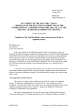 Address by the Chairman of the Executive Committee of the International Fund for Saving the Aral Sea, Sagit Ibatullin