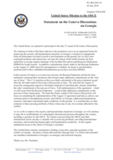 Statement by the Delegation of the United States on International Conference on the 12th round of the Geneva Discussions on Security and Stability in the South Caucasus, held in Geneva, Switzerland, on 27 July 2010