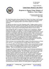 Statement by the Delegation of the United States in response to the address by the Deputy Prime Minister of Moldova, Victor Osipov