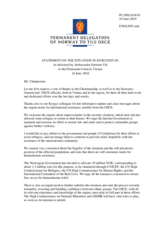Statement by Delegation of Norway on situation in Kyrgyzstan