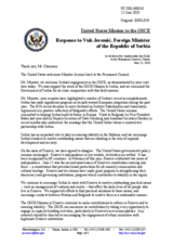 Statement by the Delegation of the United States in response to the address by the Minister for Foreign Affairs of Serbia, Vuk Jeremic