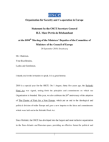 Statement by the OSCE Secretary General, Marc Perrin de Brichambaut
