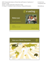 Presentation by Mr. Manuel J. Kripp, Competence Center for Electronic Voting and Participation, Austria