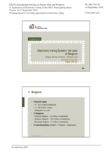 Presentation by Mr. Stephan de Mul, Head of Elections Unit, General Direction of Institutions and Population Federal Public Service, Belgium