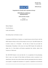 Opening Statement by the OSCE Secretary General, Marc Perrin de Brichambaut