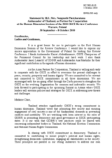 Statement by H.E. Mrs. Nongnuth Phetcharatana Ambassador of Thailand