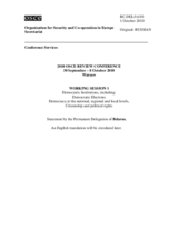 Statement by the Permanent Delegation of Belarus to the OSCE