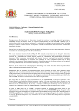 Statement of the Georgian Delegation