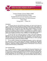 Freedom of Thought, Conscience, Religion or Belief: The Ecumenical Patriarchate in Istanbul