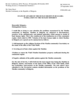 State of Affairs of the Human Rights in Bulgaria in Relation to the Muslim Minority