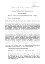 Submission by the Church of Scientology on Religious Discrimination Directed at Scientology in Russia