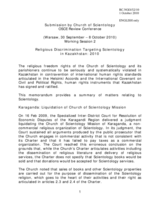 Religious Discrimination Targeting Scientology in Kazakhstan: 2010
