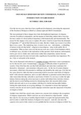 Introduction  to FoRB Session by Mr. Malcolm Evans Professor of Public International Law University of Bristol