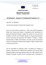 Statement of the European Union