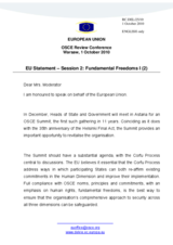 Statement of the European Union