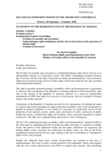 Statement of the Representative of the Republic of Armenia