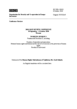 Statement of the Human Rights Ombudsman of Tajikistan, Mr. Zarif Alizoda