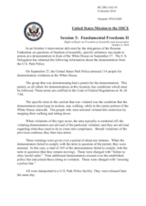 Right of Reply on Freedom of Assembly and Association