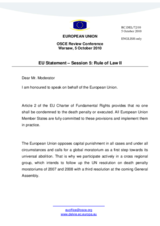 Statement by the European Union