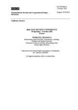 Statement by the Human Rights Commission in Kazakhstan, Mr. Tastemir Abishev