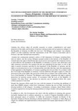 Statement of the Representative of the Republic of Armenia