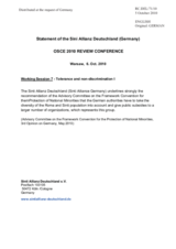 Statement of the Sini Allianz Deutschland